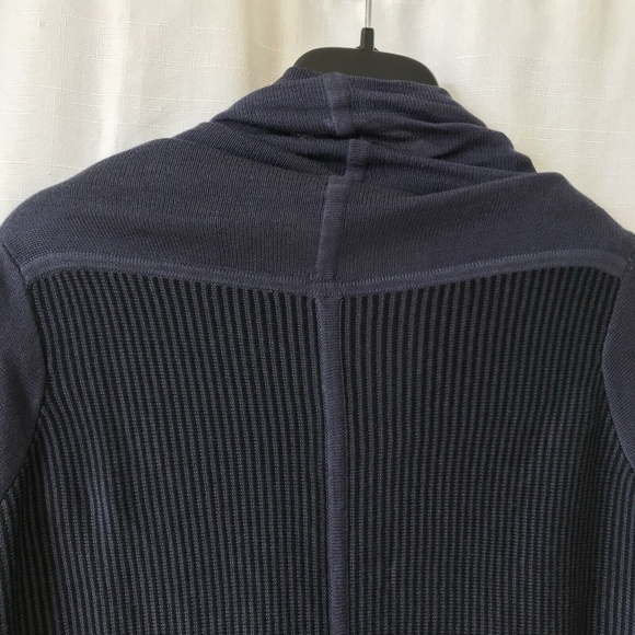 lululemon iconic wrap Blue Black Stripe Sweater Pullover cross over size 8 - Picture 10 of 12